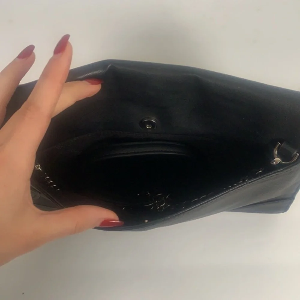 NINE WEST ZEBRA SHOULDER BAG/ CLUTCH leather and faux fur